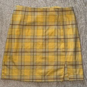 Wild fable yellow plaid skirt